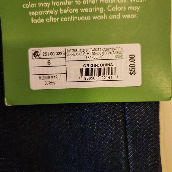 NWT Kate Spade X Target High Rise Straight Leg Cuffed Jeans Size 6 - Picture 7 of 11
